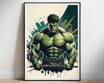 Hulk Fan Art Print: Superhero Movie Poster (Digital Download)