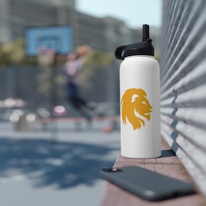 Lion Water Bottle Big Cat Stainless Steel Water Bottle, Standard Lid lion King Gym Water Bottle