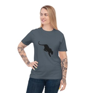 Panther Shirt Organic Cotton Jersey T-shirt Unisex Shirt Big Cat Lovers Shirts  Lion Leopard Tiger Shirts for Men Shirts for Women