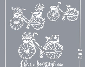 Digital plotter file flower bike