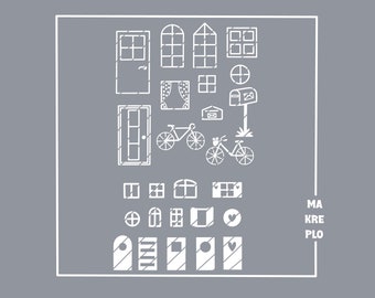 Digital plotter file windows and doors cottage love