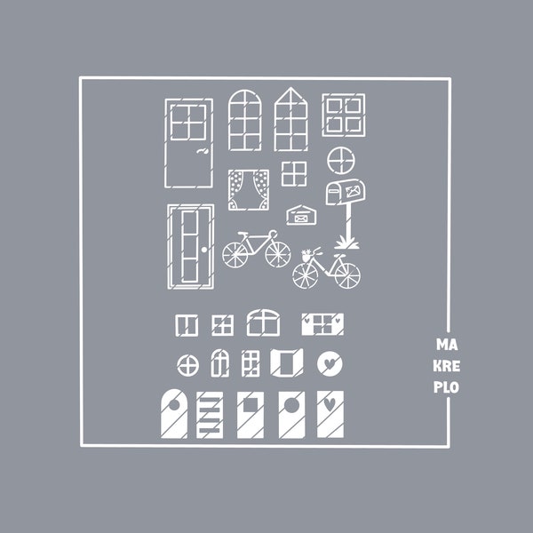 Digitale plottermap ramen en deuren cottage love