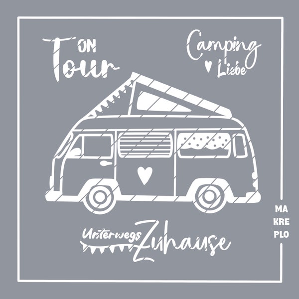 Digitale Plotterdatei Camping Bus