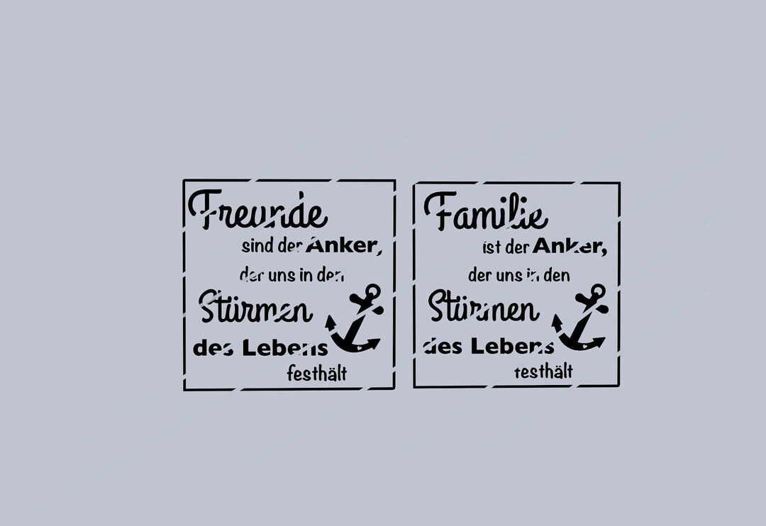 Digitale Plotterdatei Familie und Freunde Sprüche Etsy.de