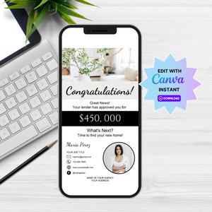Editable Mortgage Preapproval Notification, Realtor Preapproval Template, Mortgage Broker Template, Preapproval Template, Lender Preapproval