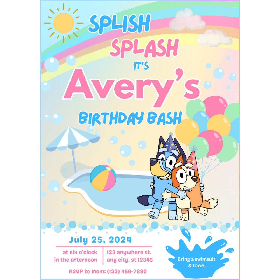 4x6 Bluey Template on Canva