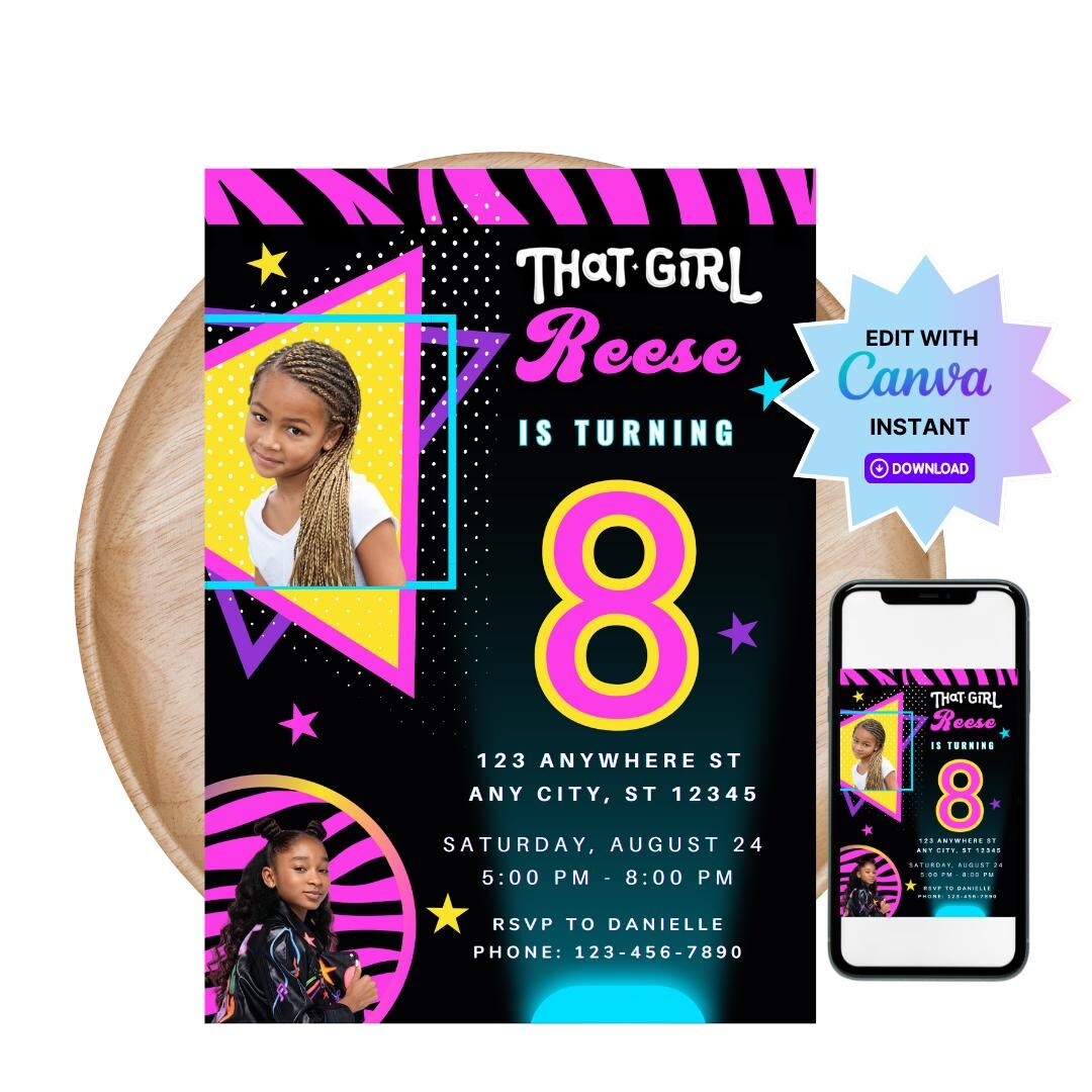 That Girl Lay Lay Birthday Invitation: Canva Template (5x7) - Etsy