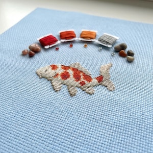 Padrão de ponto cruz de peixe CuteKoi | Bordado em bastidor | PDF | Download instantâneo | Uso comercial | Gráfico de ponto cruz