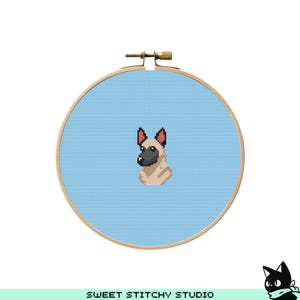 Cute Small Belgian Malinois Cross Stitch Pattern | Hoop Embroidery | PDF | Instant Download | Commercial Use | Cross Stitch Chart