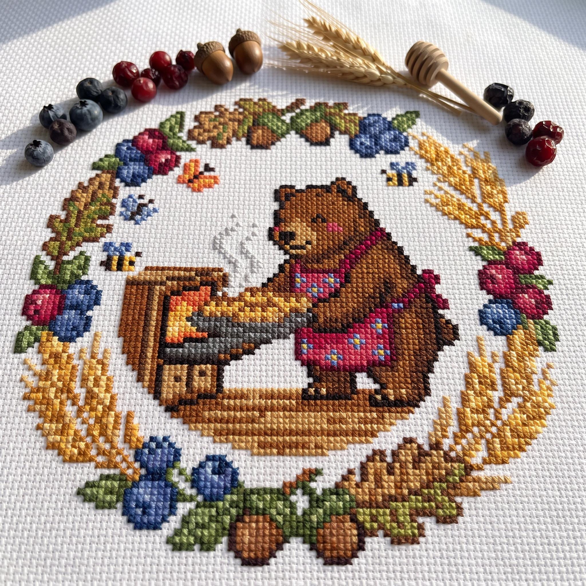 Paddington bear cross stitch - Etsy 日本