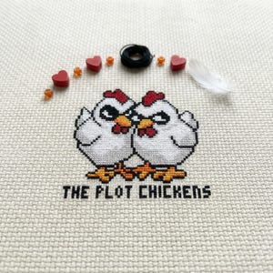 Schattig The Plot Chickens-kruissteekpatroon | Borduurring borduurring | PDF | Direct downloaden | Commercieel gebruik | Kruissteektabel