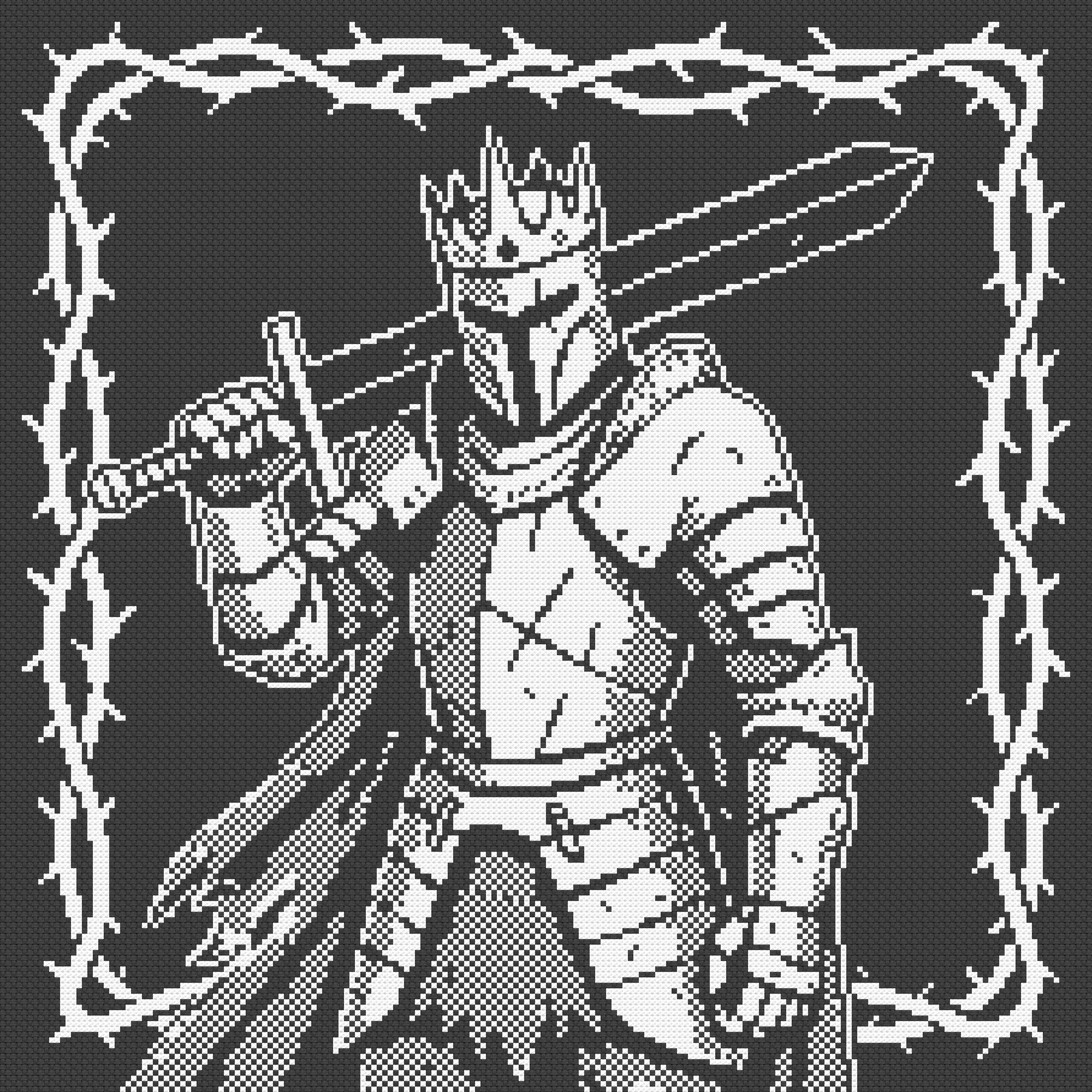 Cute White Knight Cross Stitch Pattern | Hoop Embroidery | PDF ...