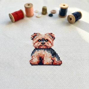 Cute Yorkshire Stitch Pattern | Hoop Embroidery | PDF | Instant Download | Commercial Use | Cross Stitch Chart