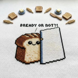 かわいいパン？ クロスステッチ図案 | フープ刺繍 | PDF | すぐにダウンロード | 商用利用可 | クロスステッチチャート