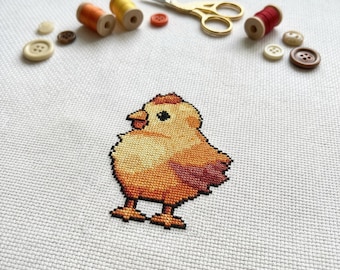 Cute Baby Chicken Cross Stitch Pattern | Hoop Embroidery | PDF | Instant Download | Commercial Use | Cross Stitch Chart