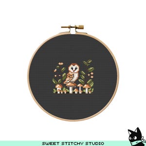 Cute Barn Owl Cross Stitch Pattern | Hoop Embroidery | PDF | Instant Download | Commercial Use | Cross Stitch Chart