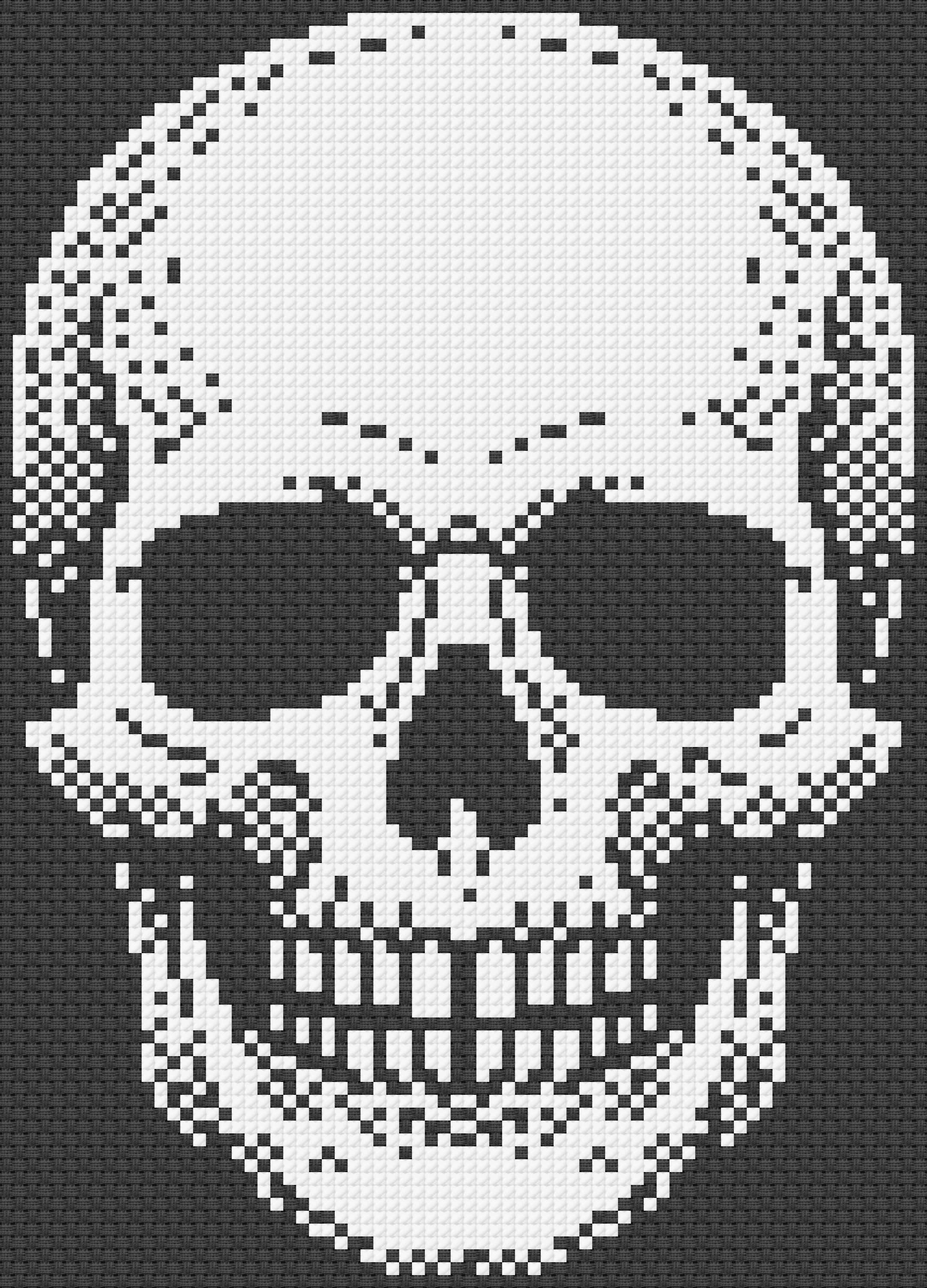 Human Skull Cross Stitch Pattern | Gothic Anatomical Embroidery | PDF ...