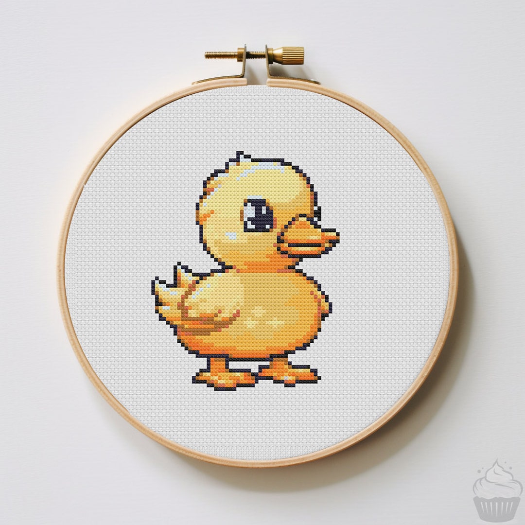 Cute Baby Duck Cross Stitch Pattern Hoop Embroidery PDF - Etsy