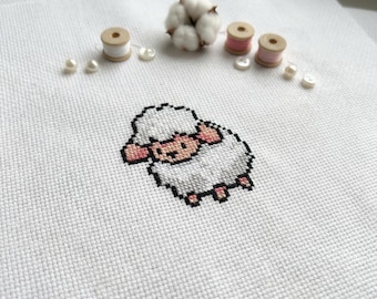 Cute Small Sheep Cross Stitch Pattern | Hoop Embroidery | PDF | Instant Download | Commercial Use | Cross Stitch Chart