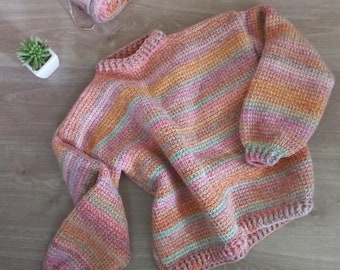 Glimmer Tunisian Crochet Jumper Pattern (PDF Download)
