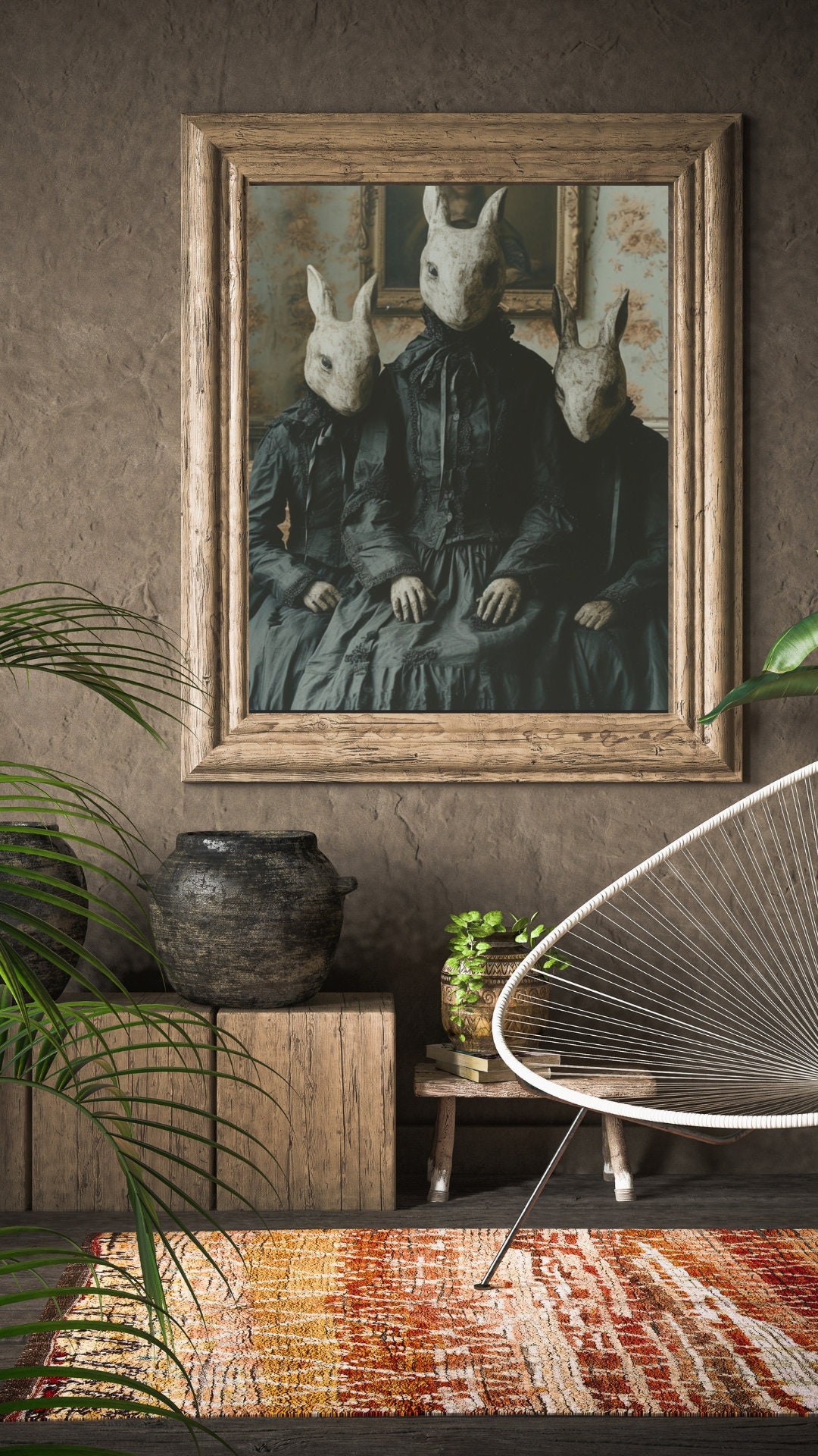 Rabbit Cult of the Forest, Art Poster Print, Vintage Photography, Dark ...