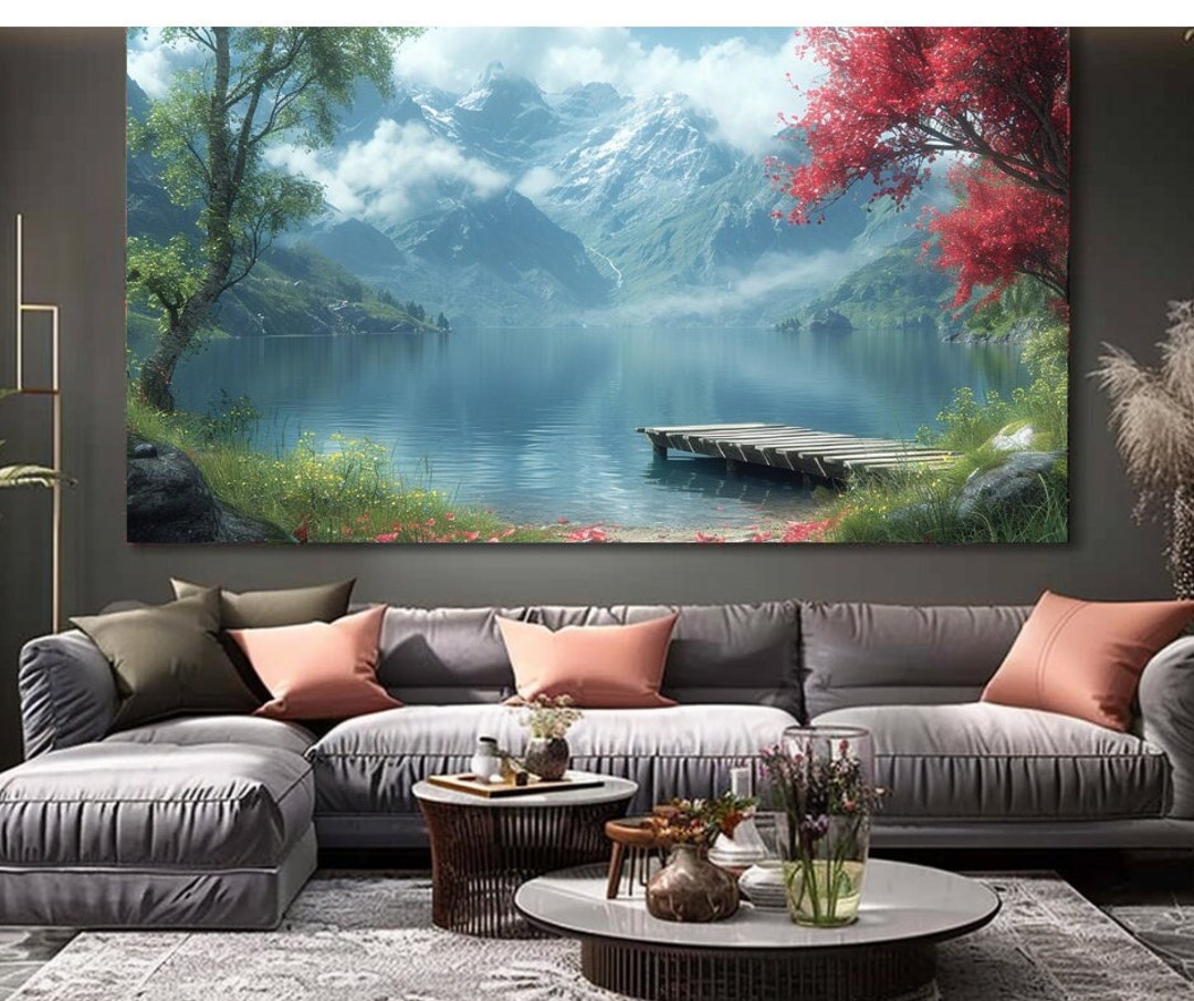 Summer Landscape Canvas Print Majestic Nature Acrylic Wall Art Serene ...