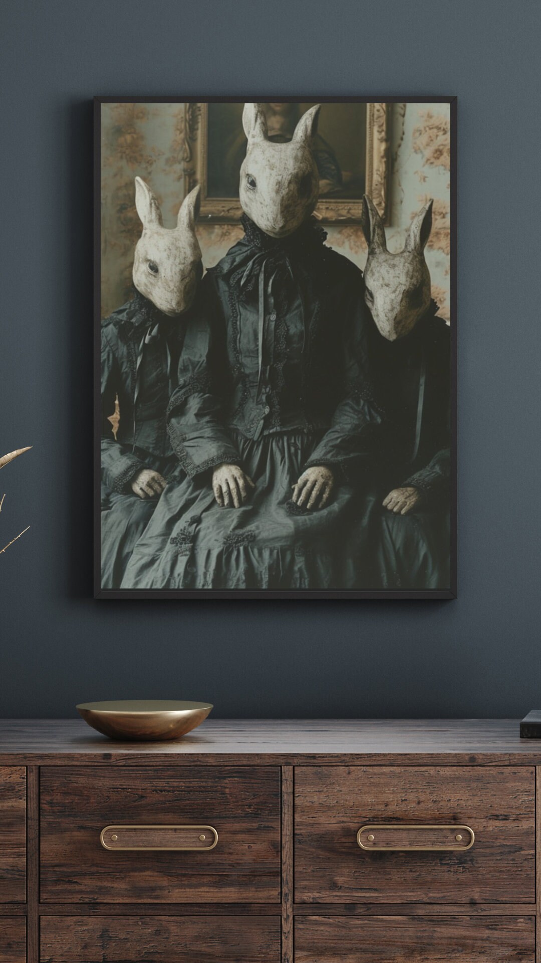 Rabbit Cult of the Forest, Art Poster Print, Vintage Photography, Dark ...