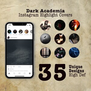 35 Dark Academia Photos for Instagram Story highlight Covers | Instant Download!