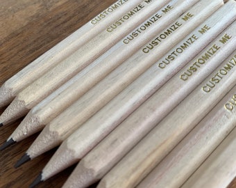 Personalized Golf Pencil Set - Set of 9 Custom Pencils Foil Stamped Engraved Gift for Child Family Teacher Friend Birthday