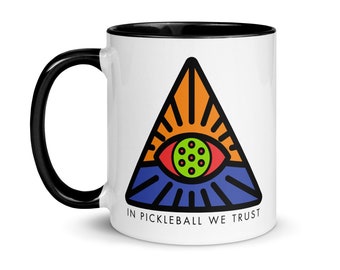 In Pickleball We Trust Mug with Inside Color, 11 oz.