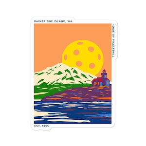 Bainbridge Island Pickleball Bubble-free Stickers