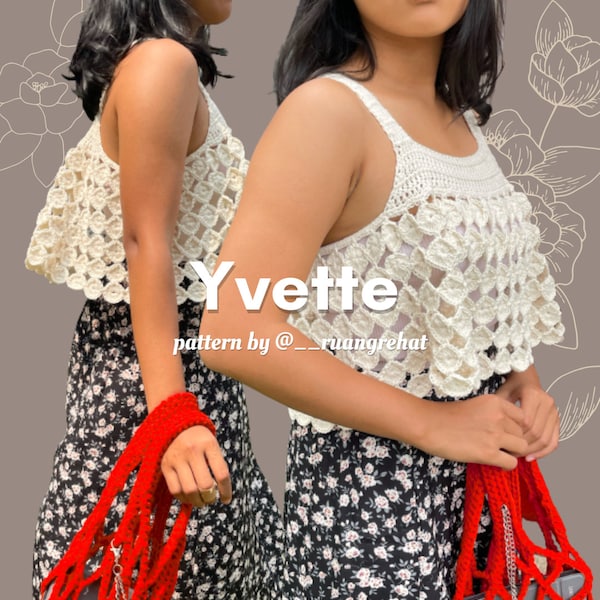 Yvette Crochet Flare Top Pattern: Beginner Friendly (PDF Pattern)