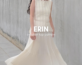 Erin Romantic Top Crochet Pattern | Beginner-Friendly| Written PDF and Video