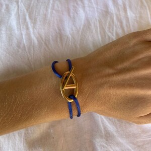 navy mesh cord bracelet image 2
