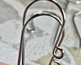 Earring Hooks, Simple Stainless Steel Metal Earring Hooks.  10 pairs in each Order.
