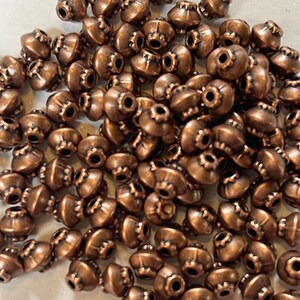 4.9mm Antiqued Rose Gold \ Copper Color, Spacer Beads.  40 per order