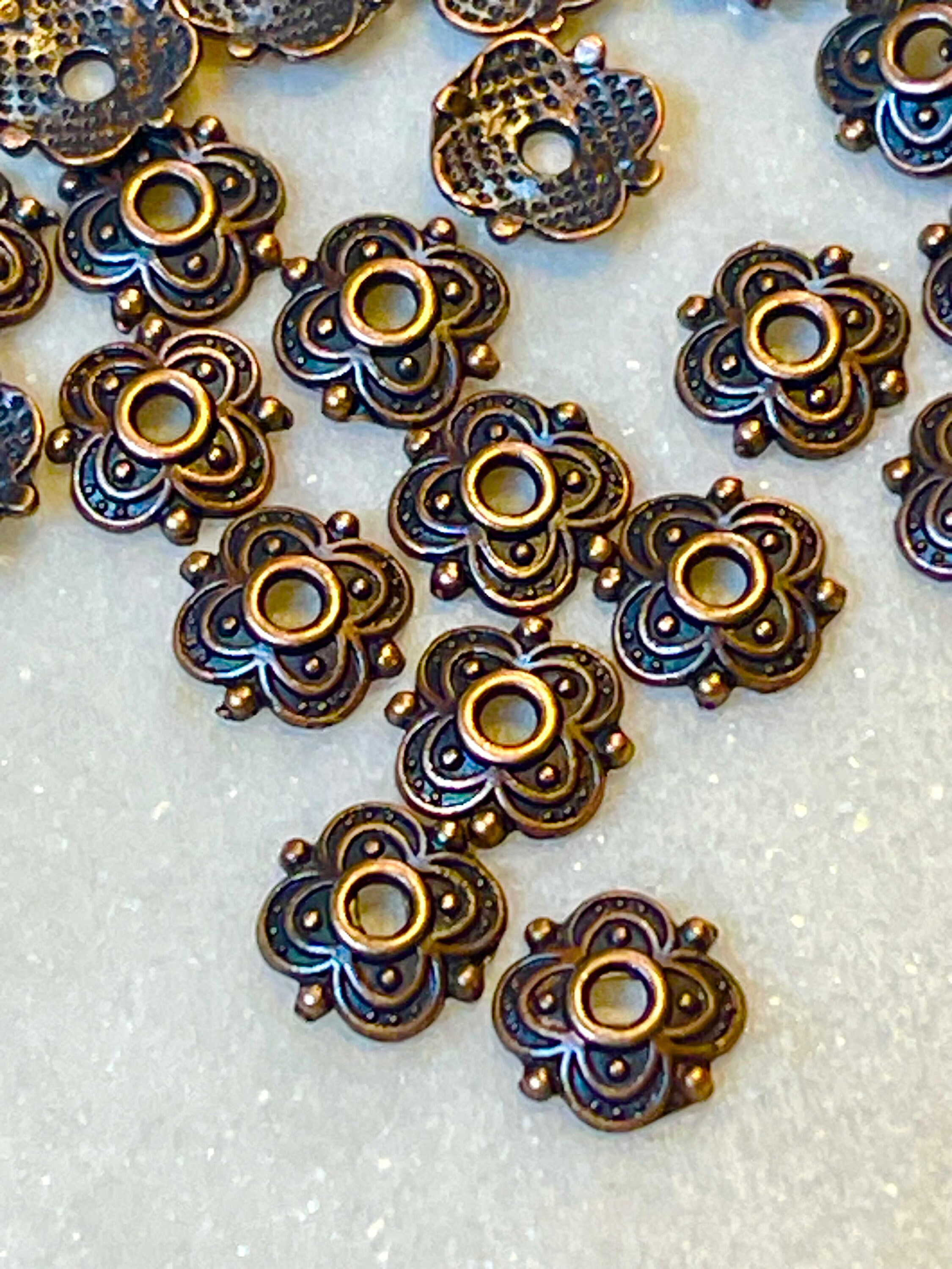 5.2mm, Dark Renaissance Style Copper Color Bead Caps, 100 per Order. - Etsy
