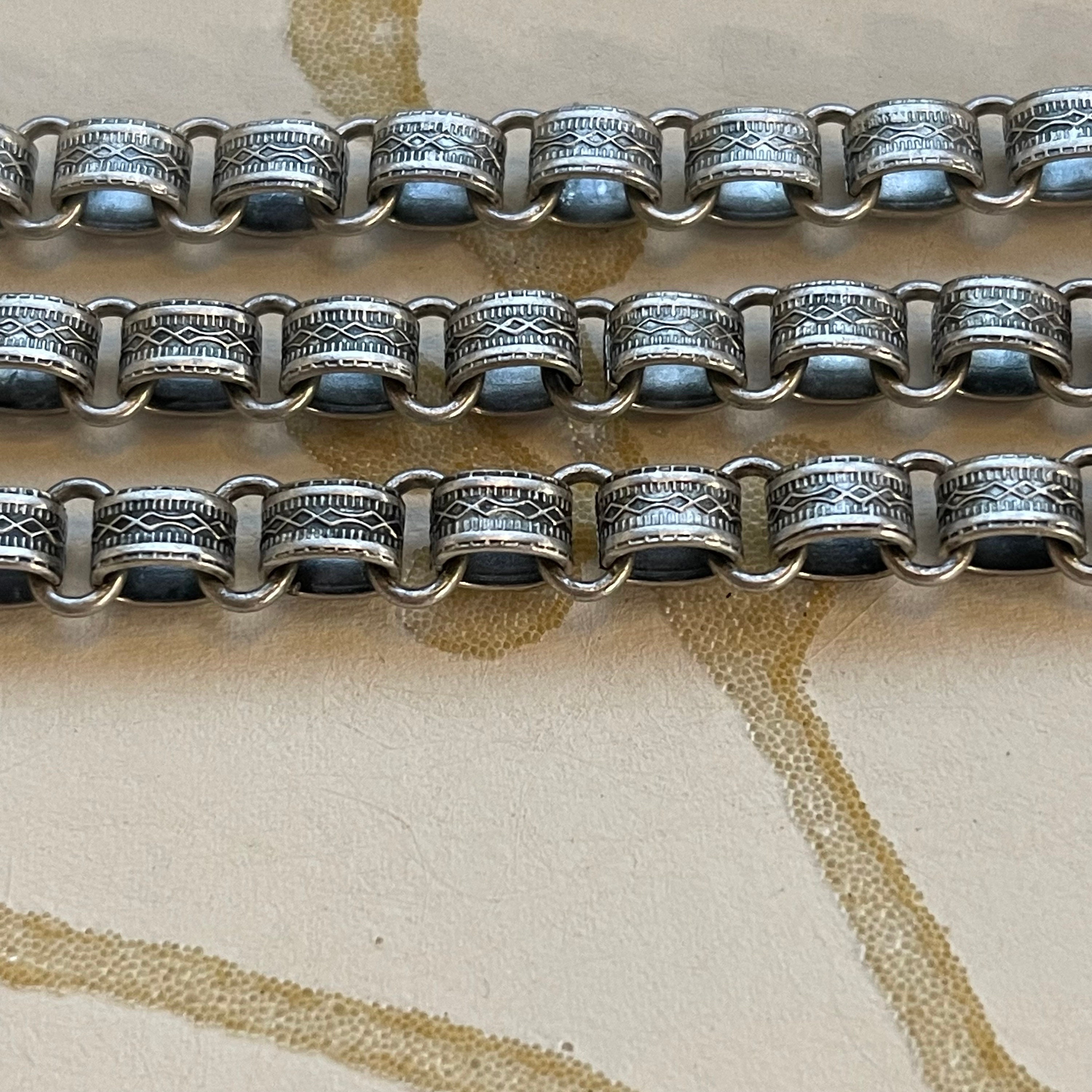 Delicate Book Chain 8.5mm Brass Book Chain, Antiqued Soft Matte Silver Color. Priced by the ...