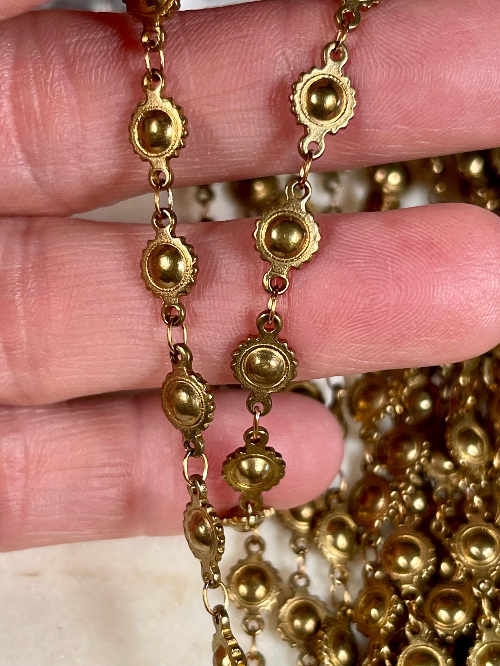Model Chain And Cogs Handmade Solid Brass Cog Chain: Natural Soft Brass Color, 11x6mm ...