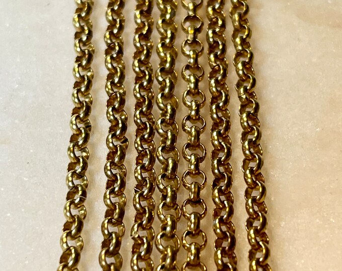 3mm Deep Gold Vintage Rolo Chain. Excellent Quality. Priced by the Foot ...