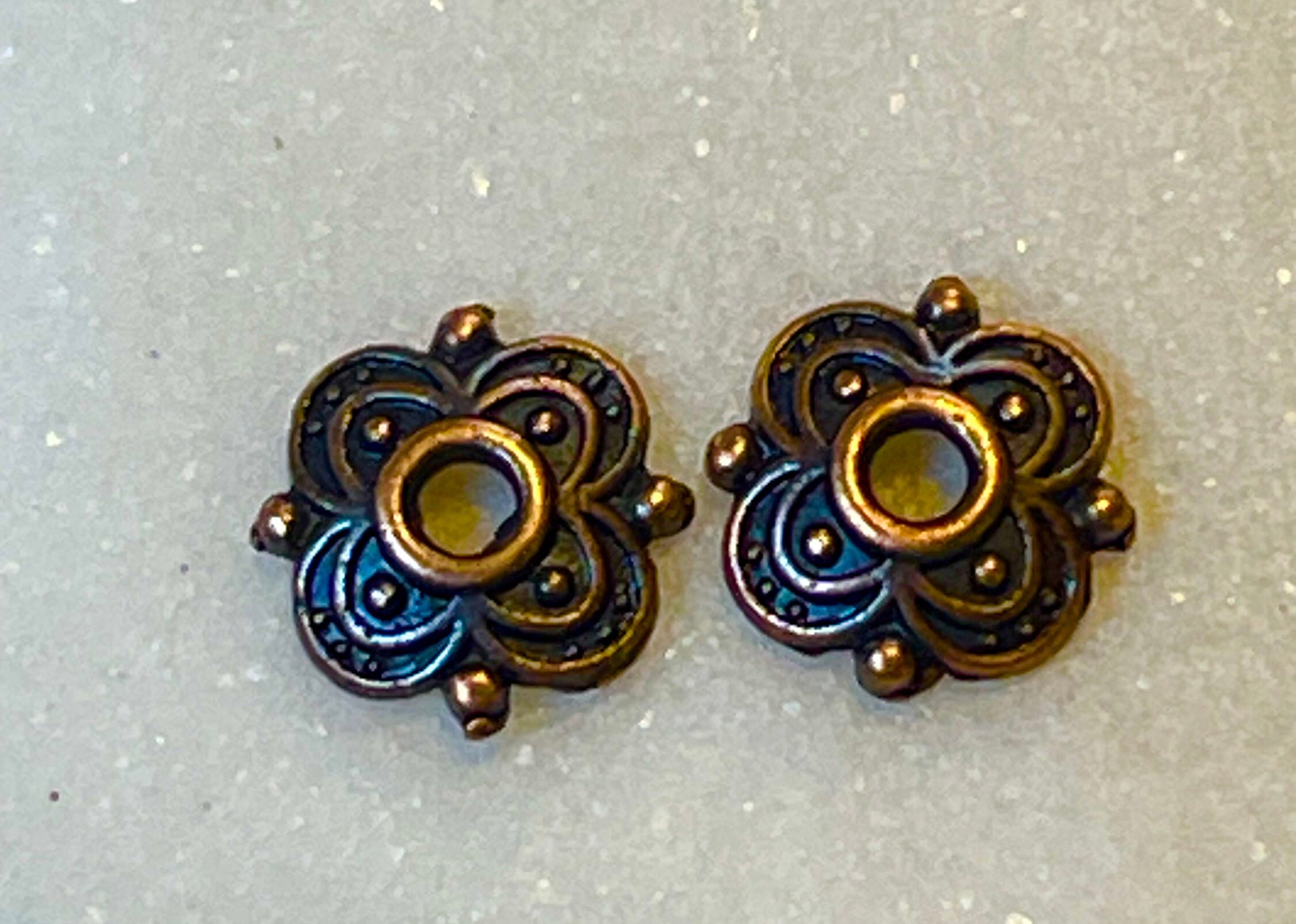 5.2mm, Dark Renaissance Style Copper Color Bead Caps, 100 per Order. - Etsy