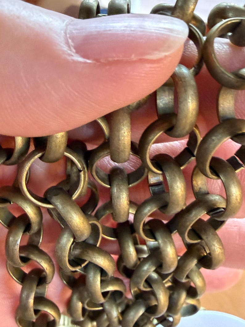 Large Iron 12mm Rolo Chain Antique Bronze Color. Nice Wearable Weight ...