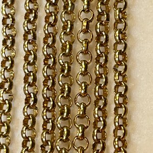3mm Deep Gold Vintage Rolo Chain. Excellent Quality. Priced by the Foot ...