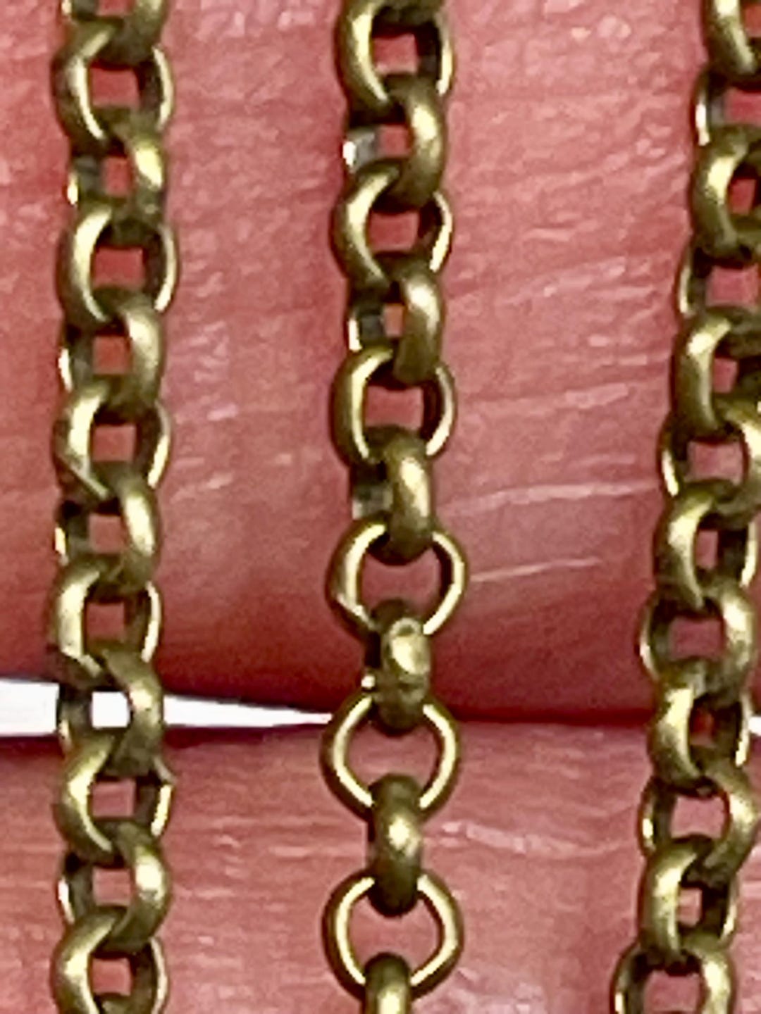 2mm Small Rolo Chain, Belcher Chain, Unwelded, 2x1mm, Antiqued Brass ...
