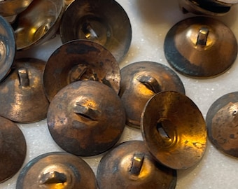 Vintage, Verry Old Brass Bead Cap,  13mm x 5mmtall. 20 Per Order.