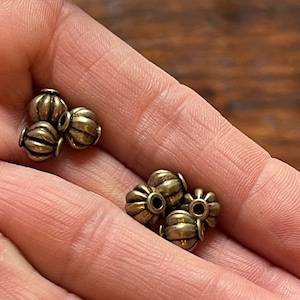 8mm x 8mm Metal Lantern Beads, Antique Bronze, 20 per order     B5 D1