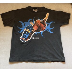 Vintage Y2K Skate X-factor T-shirt Youth Size Medium 10-12 Black