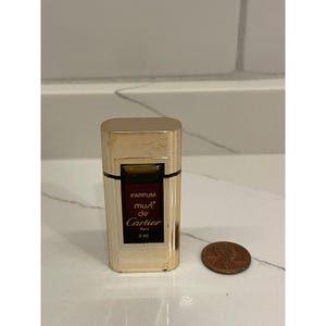 Vtg Must De Cartier de Cartier Parfum Women Splash Mini 4 ml 85% Perfume completo