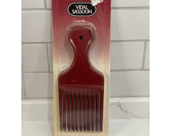 Vintage Vidal Sassoon 3 Large Pik Combs 6.5" Plastic Lift Tease 1996 New Sealed