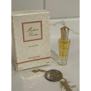 Vintage Madame Rochas Eau de Parfum MINI Splash Perfume .1 fl oz/3 ml 90% Full